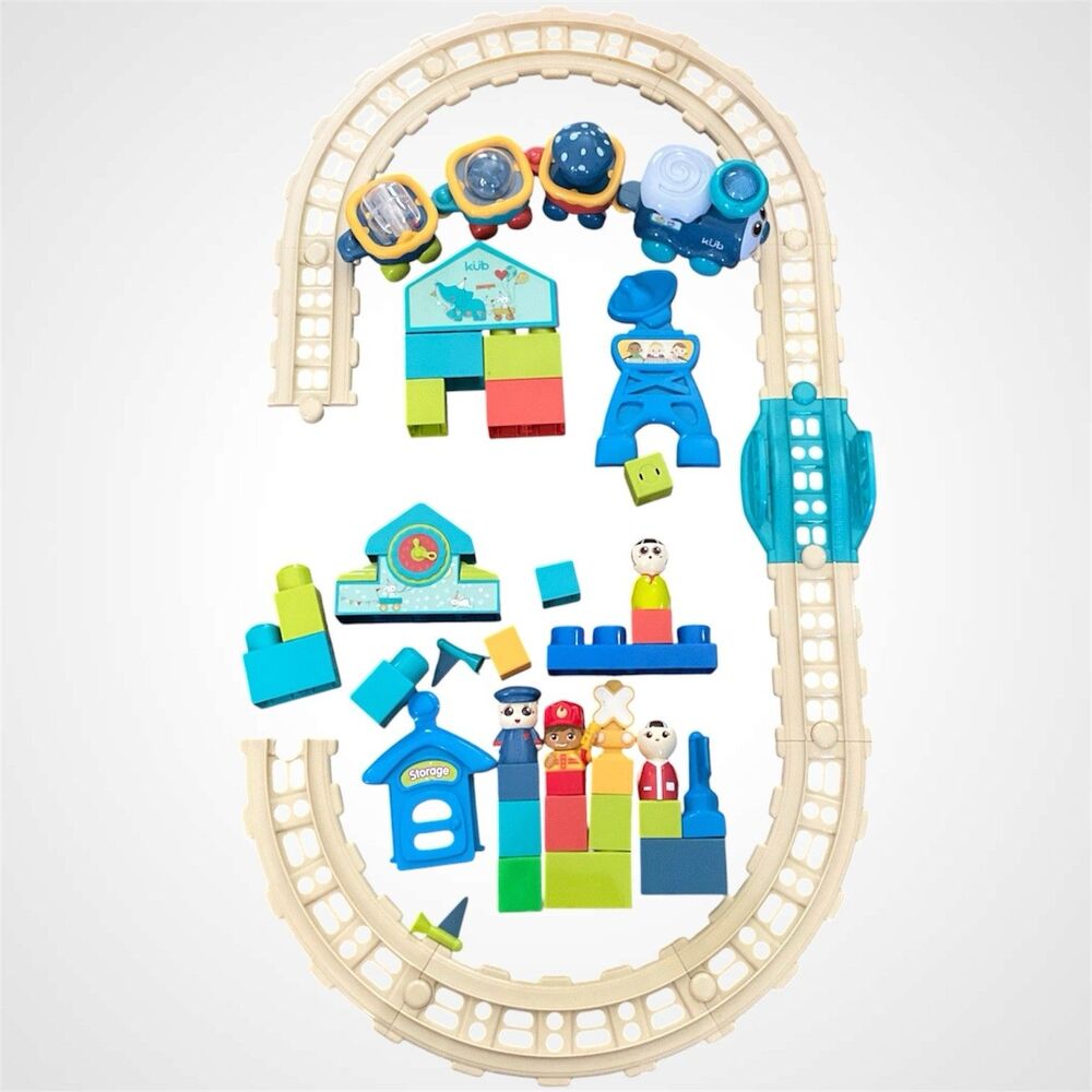 KUB Musical Train Track Building Block Toy Set Figures Bridge Accessories